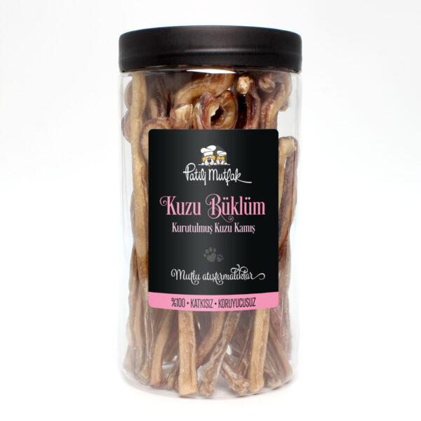 Kuzu Büklüm (Kurutulmuş Kuzu Kamış) Köpek Kedi Ödül Maması (150 gr) - Görsel 3
