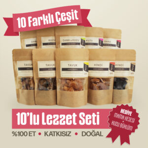 10'lu Lezzet Seti - %100 Doğal, Katkısız, Koruyucusuz Ödül Mamaları